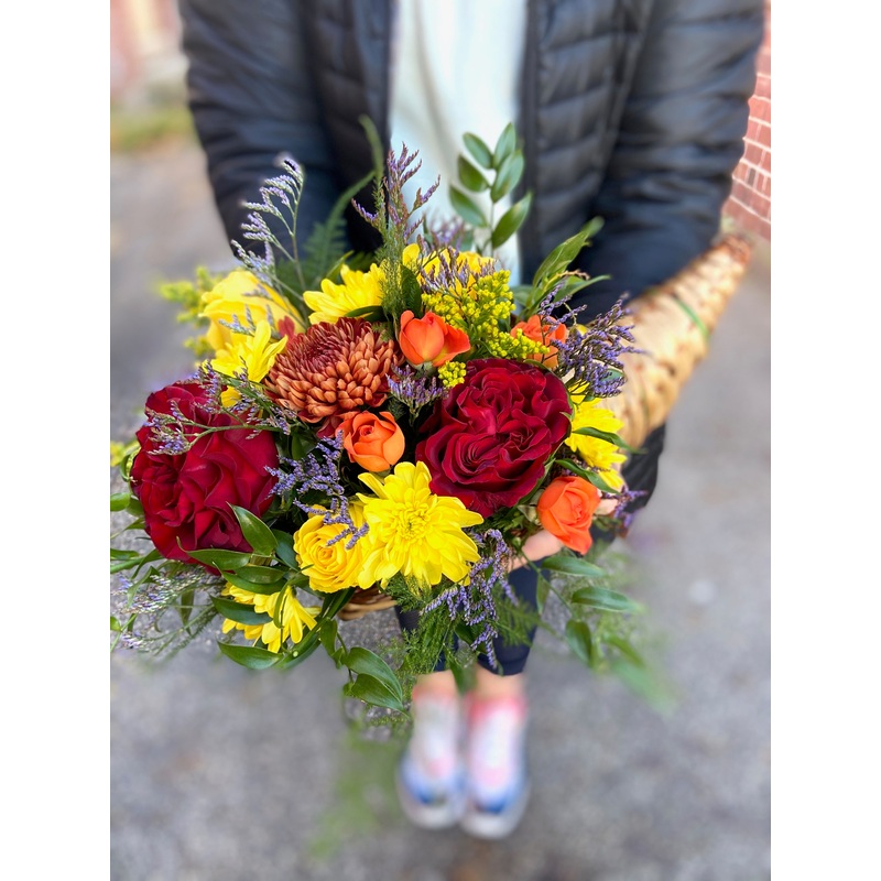 Thanksgiving Floral Cornucopia Centerpiece