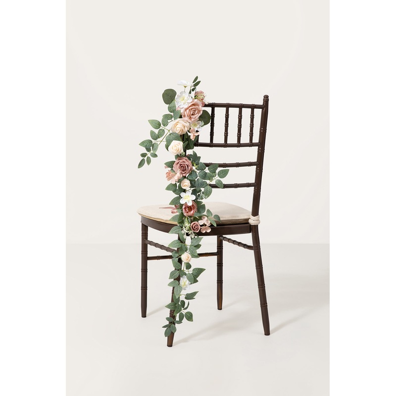 Wedding Hanging Chair Back Decoration in Dusty Rose & Cream