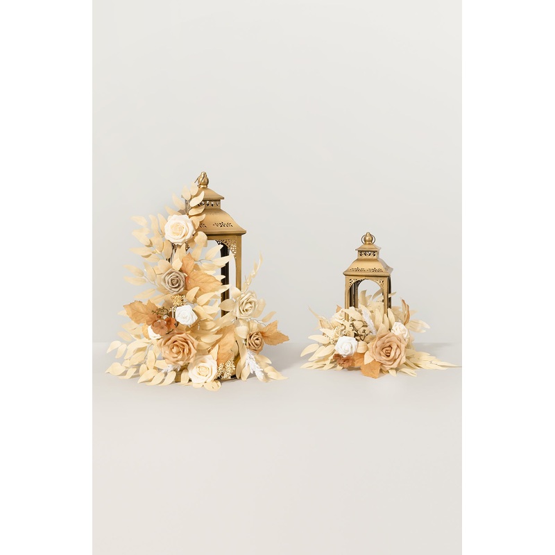 2ft Flower Garlands in Tawny Beige & Sand Beige