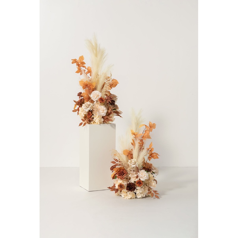 Altar Decor Free-Standing Flowers in Rust & Sepia