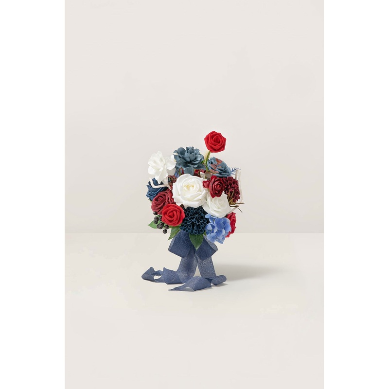 Bridesmaid Bouquets in Nautical Navy & Burgundy