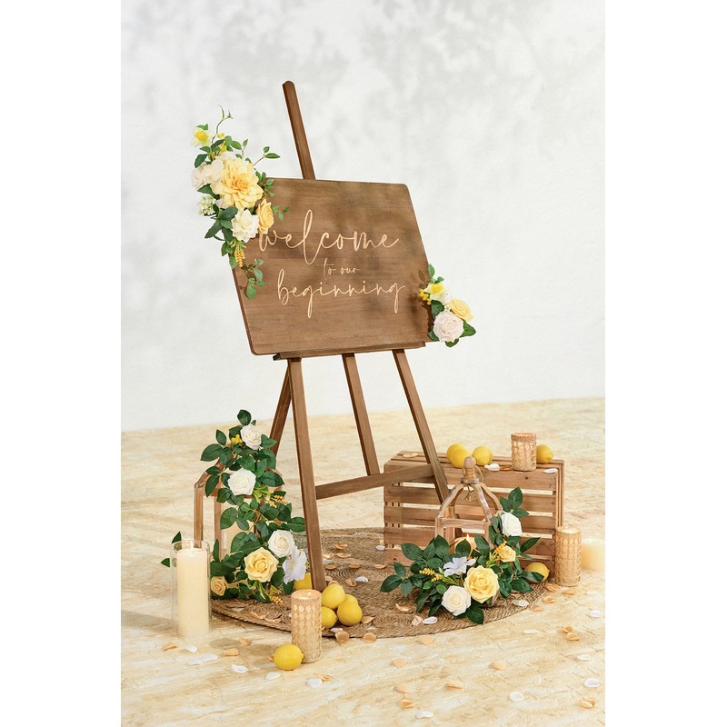 Combo Set Flower Sign Decor in Lemonade Yellow | Clearance
