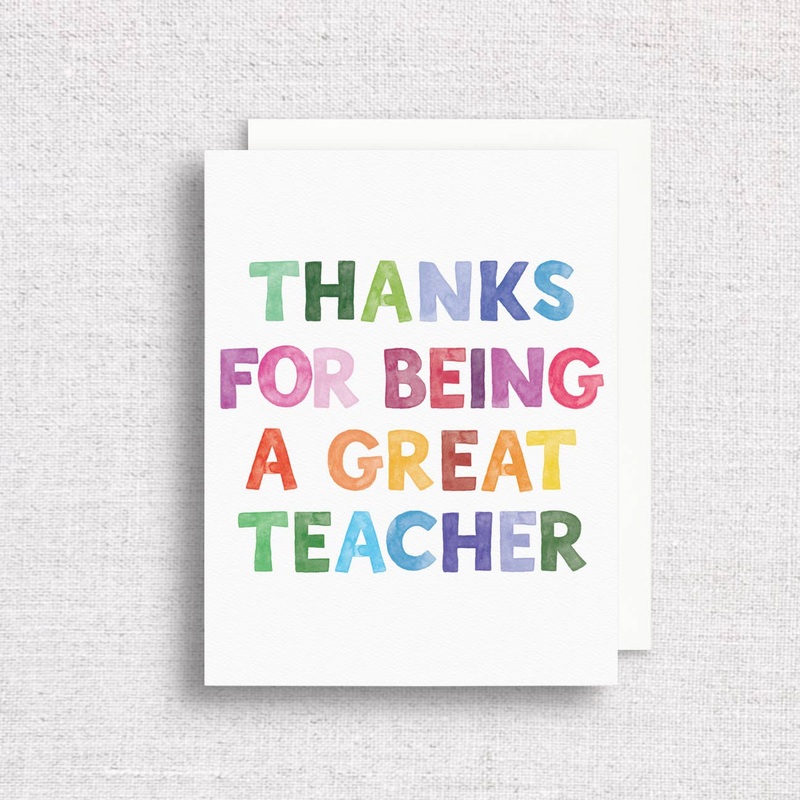 Great Teacher Greeting Card | Teacher Appreciation Card