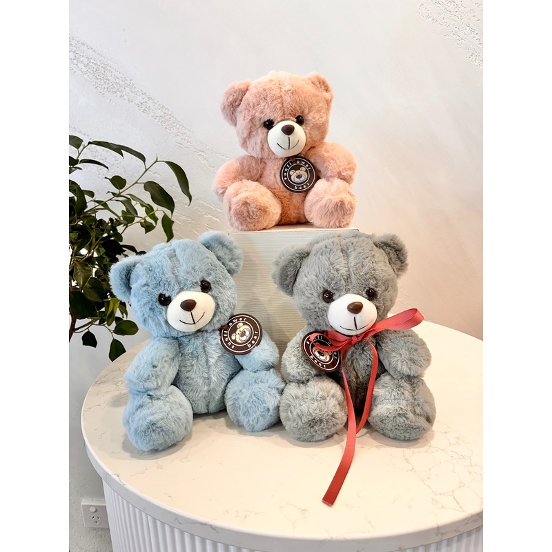 Sunflower Bear-Grey & Blue & Pink