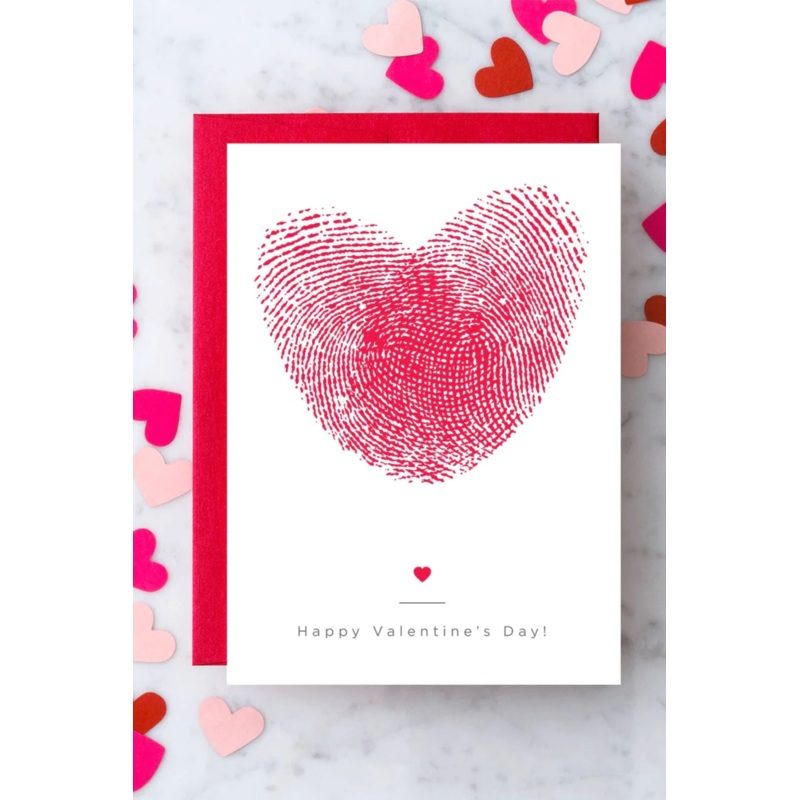 Thumbprints Heart Valentine’s Day Greeting Card