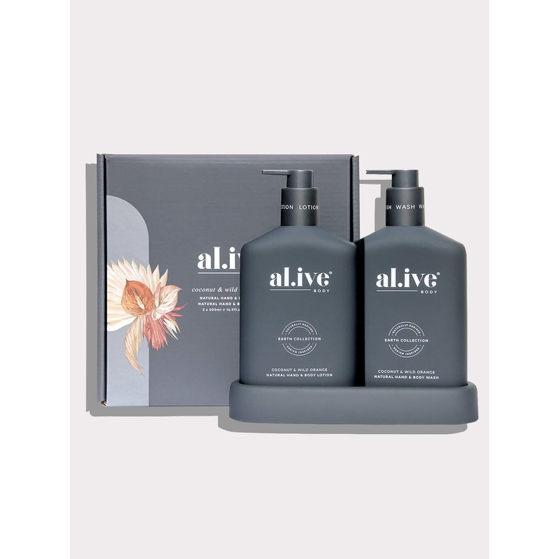 Wash & Lotion Duo + Tray – Coconut & Wild Orange