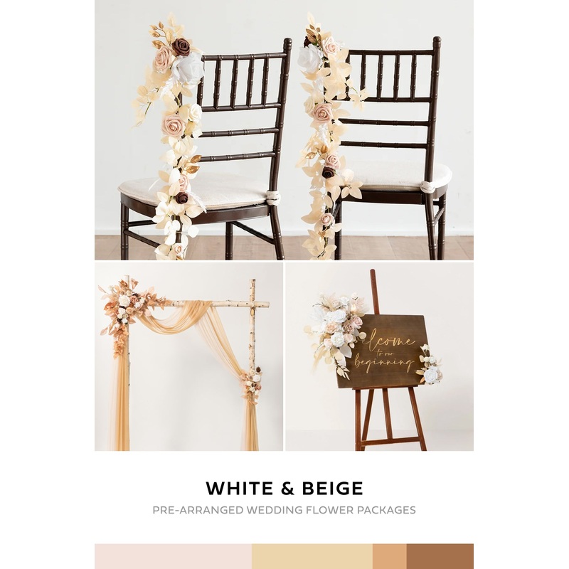 Wedding Flower Packages in White & Beige
