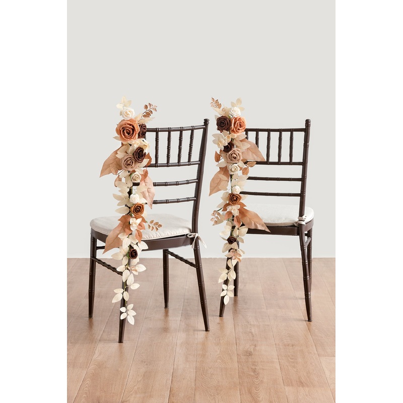 Wedding Hanging Chair Back Decoration in Rust & Sepia | Clearance