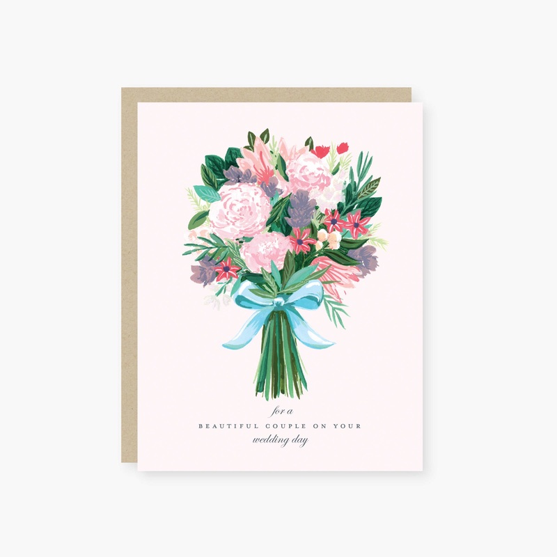 Beautiful Wedding Bouquet Greeting Card