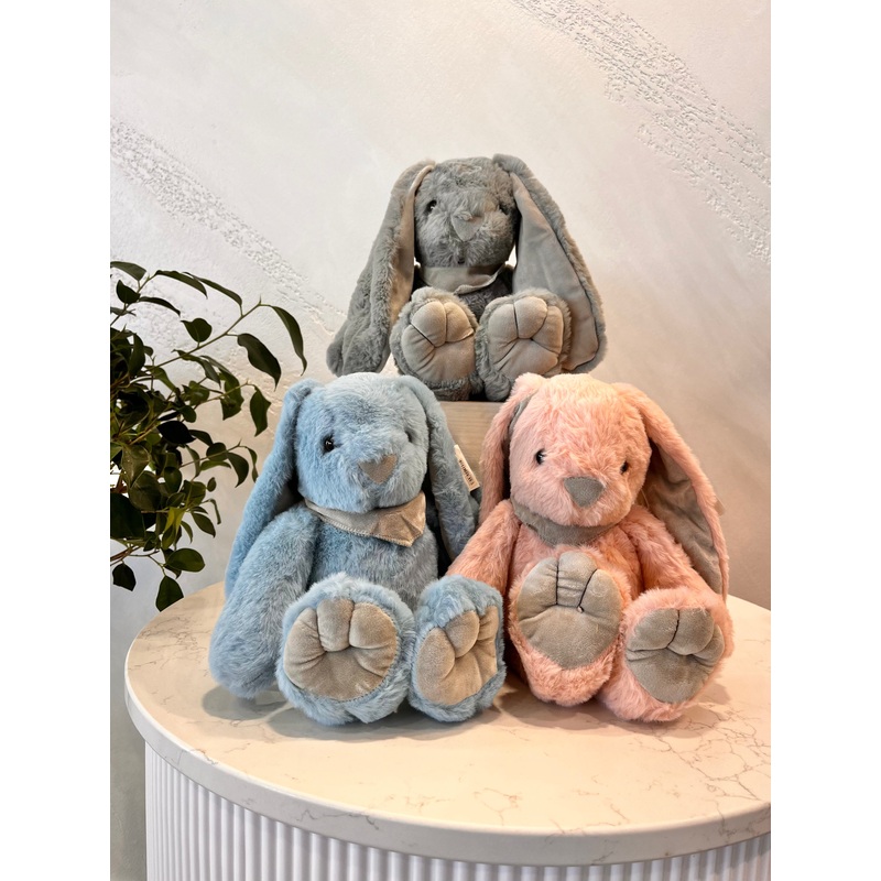 Bunny Soft and Fluffy-Pink & Blue & Grey