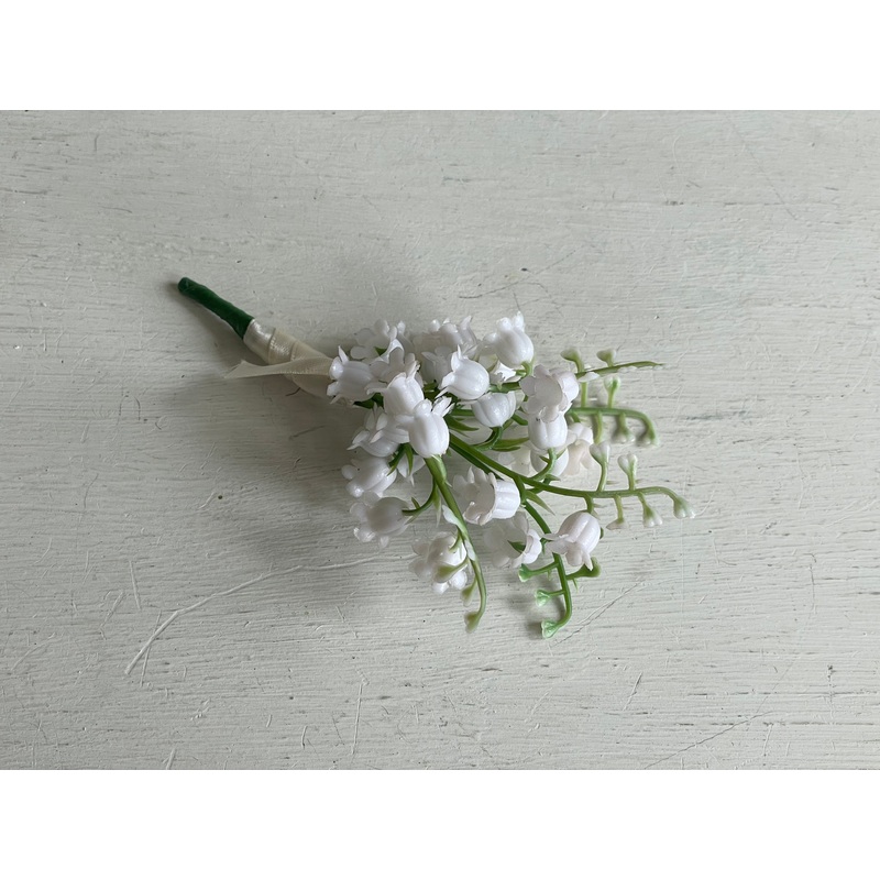 Lily of the valley buttonhole / boutonniere.
