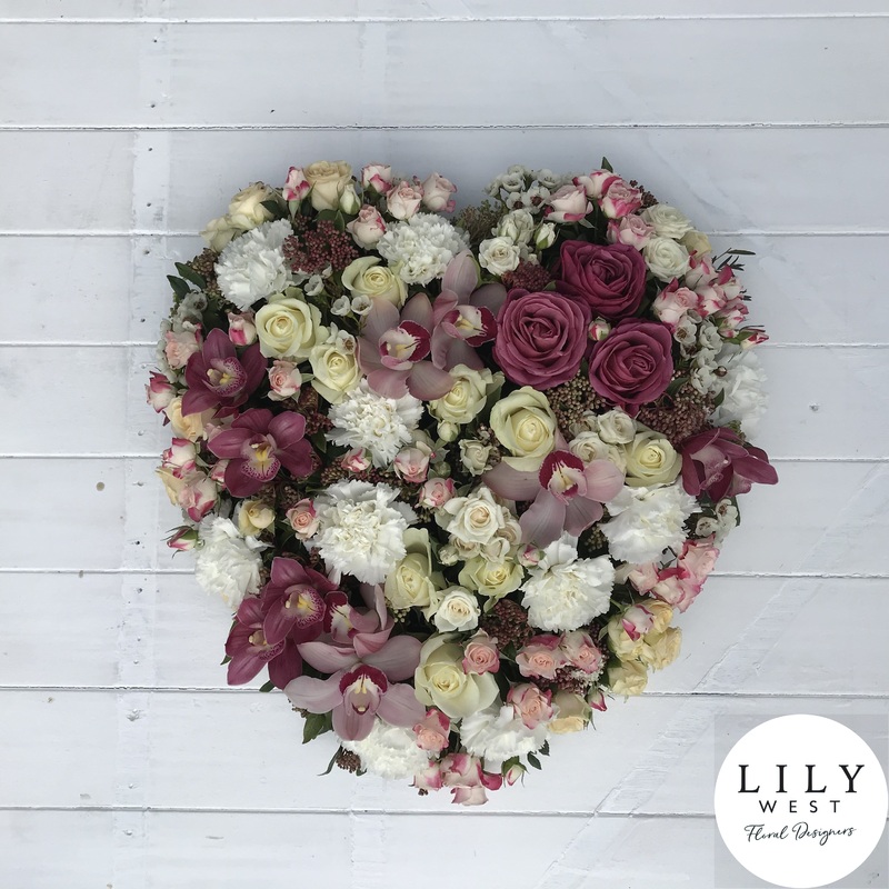 Solid Heart-White and Green & Pink and White & Pastel & Bright