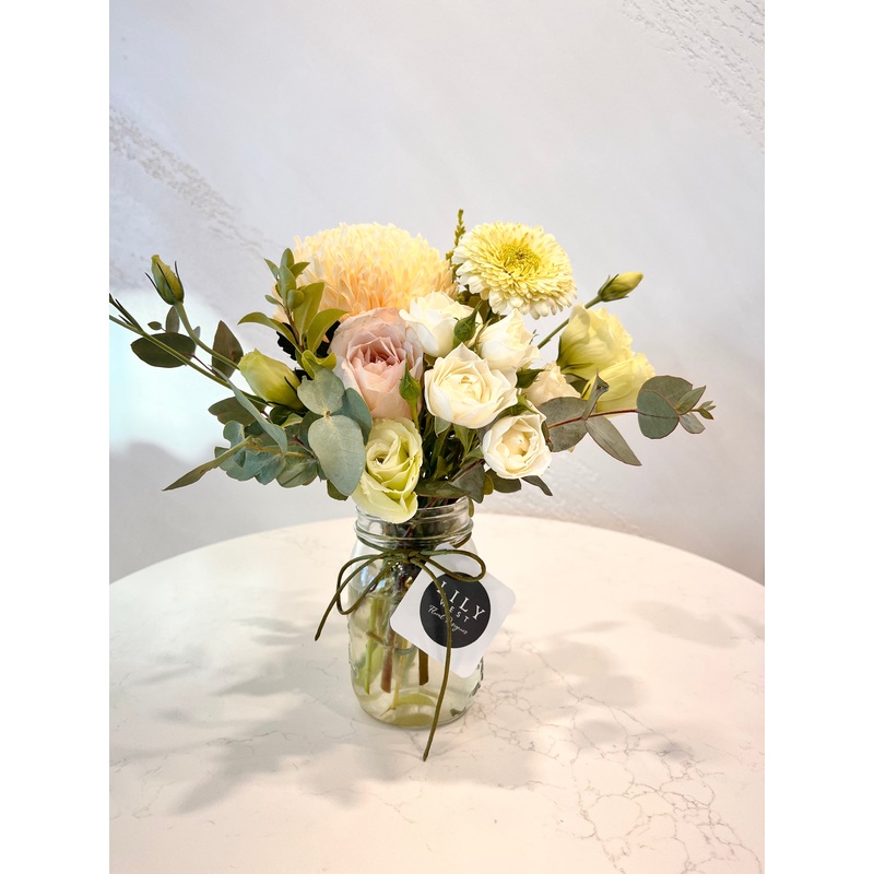 The Mason Jar-White and green & Pastels & Brights