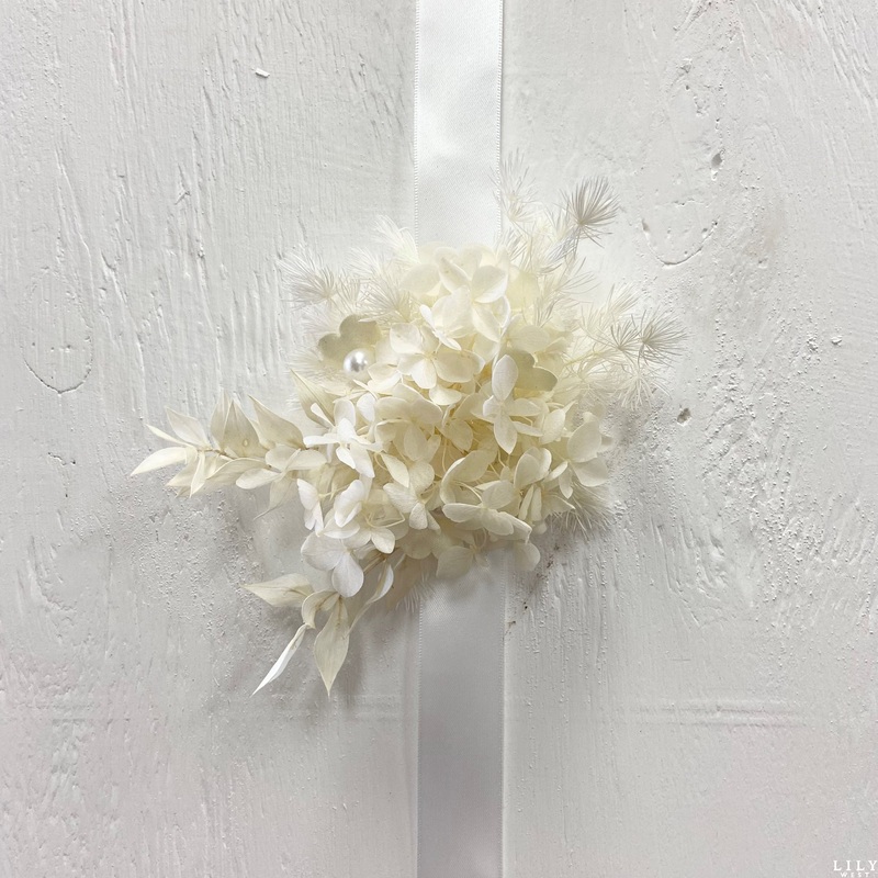 White Everlasting Corsage