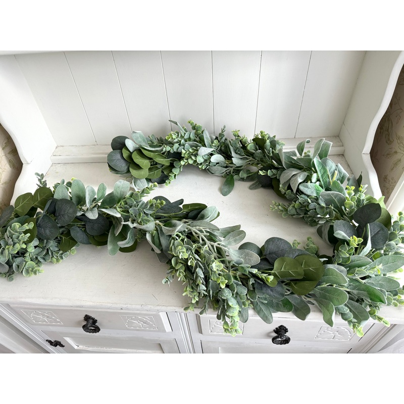 Mixed greenery artificial garland