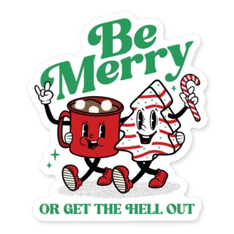 Sticker – Be Merry Sarcastic and Festive Holiday Vinyl