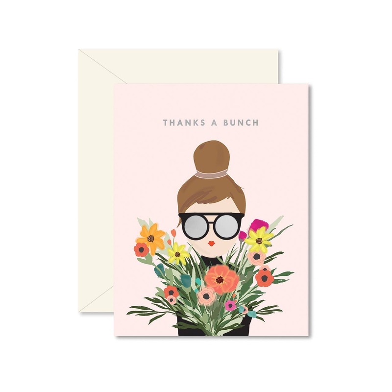 Thanks A Bunch Girl Greeting Card