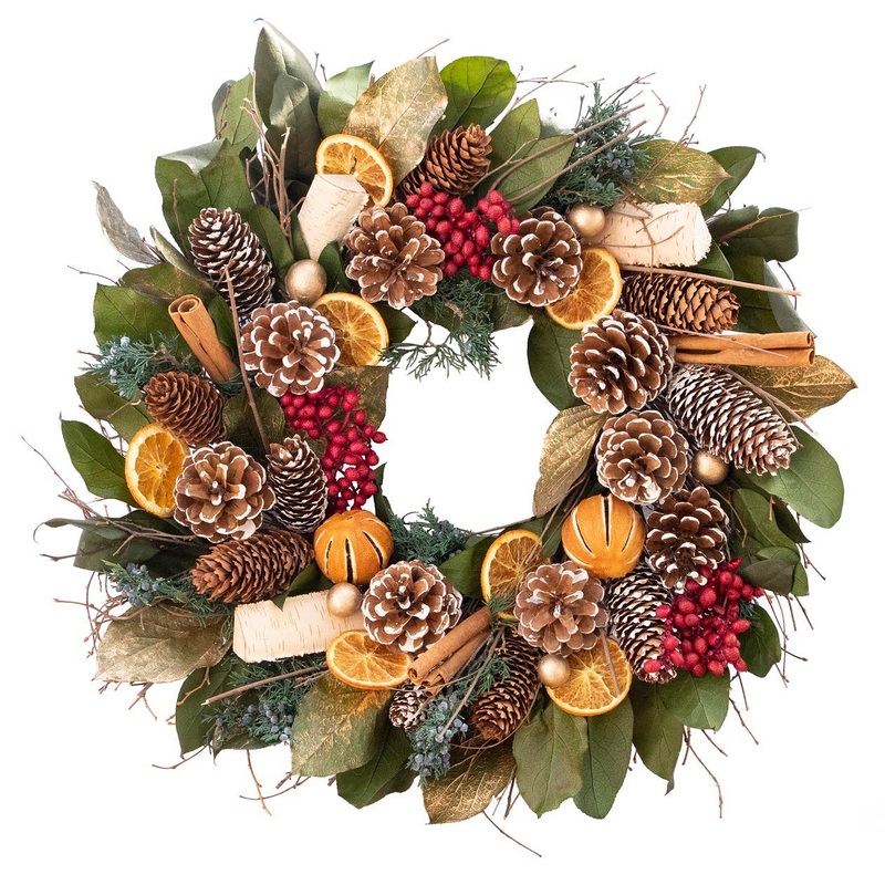 Cinnamon Orange & Pinecone Dried Wreath