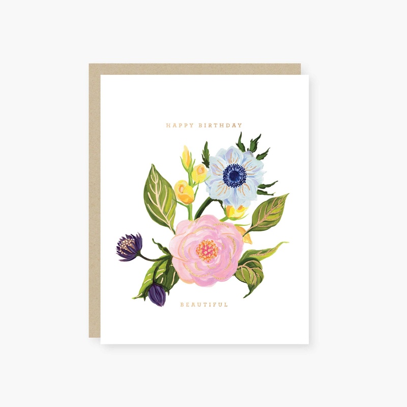 Beautiful Birthday Garden Floral Card