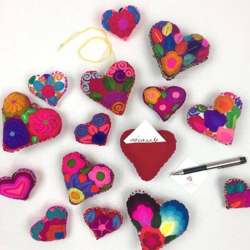 Embroidered Message Hearts – Medium