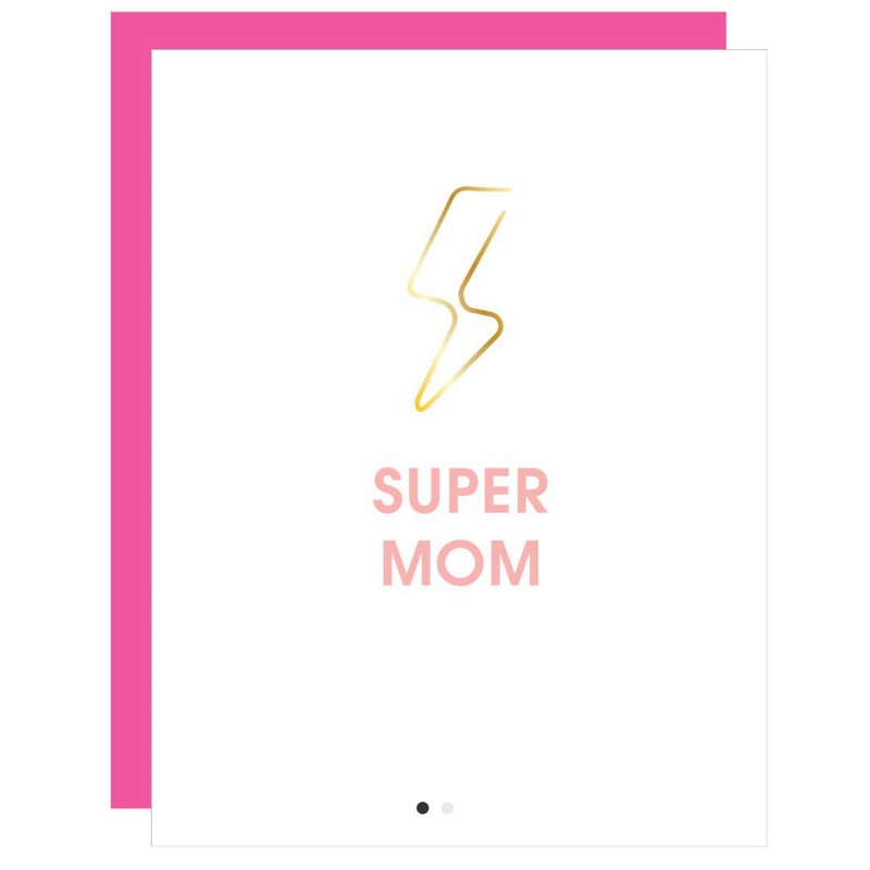 Mothers Day Card – Super Mom Letterpress