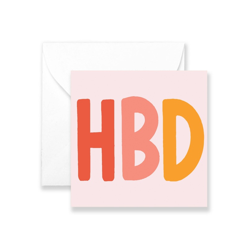 HBD – Izzy Birthday Mini Greeting Card