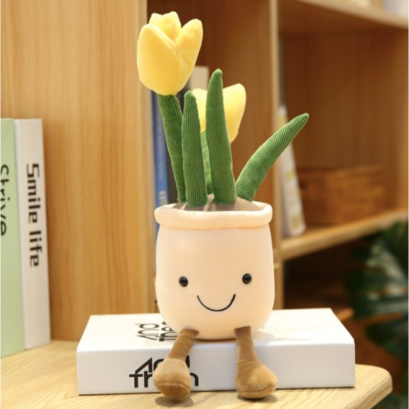 Yellow Potted Tulip Plush