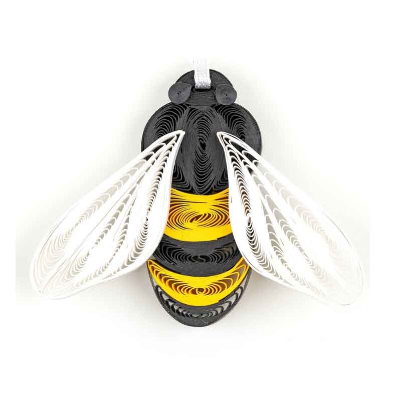 Bee Ornament Handcrafted Quilled