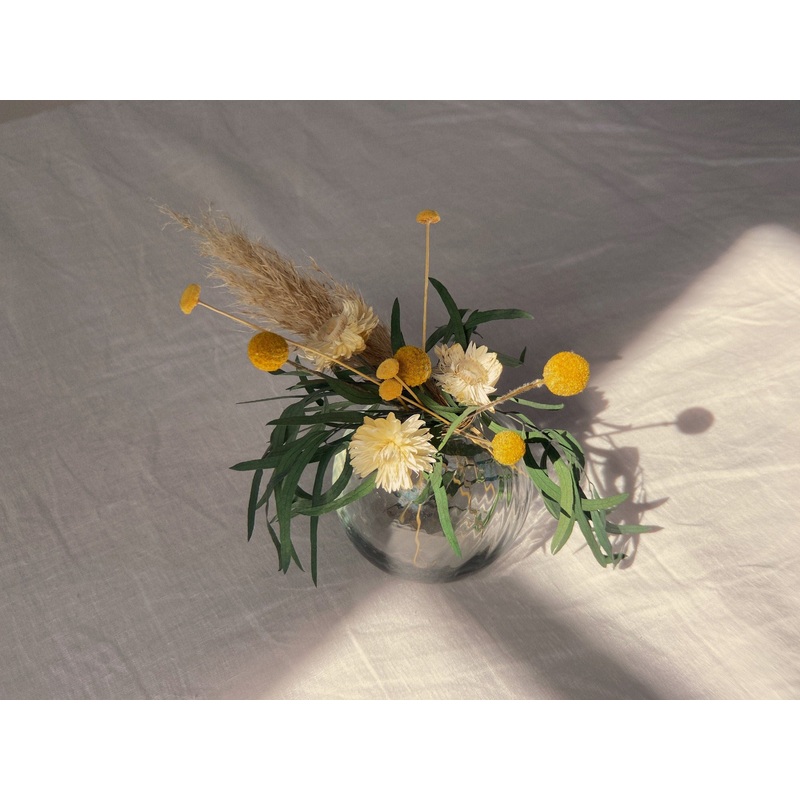 Billy Balls Home Decoration Arrangment / Real Dried Flowers Home Decor / Floral Vase Arrangment Minimal Decor