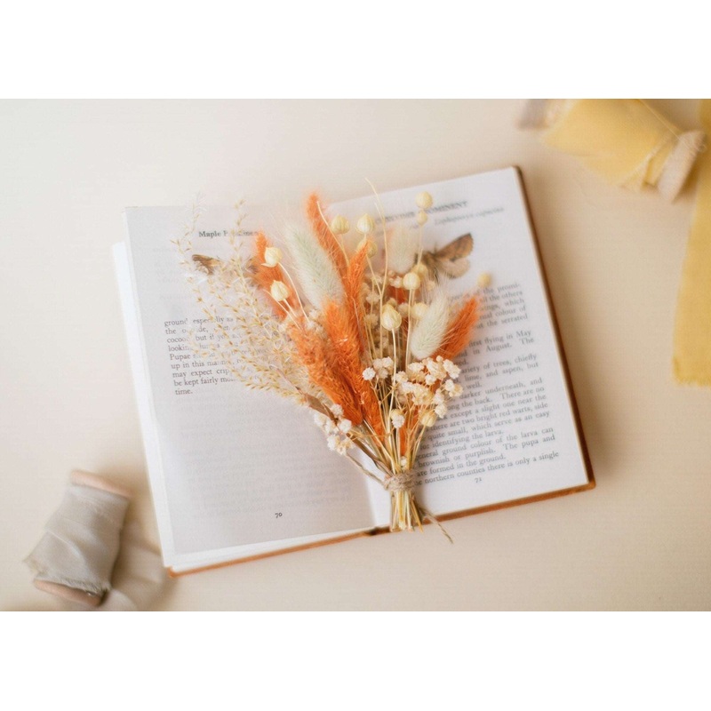 Burnt Orange Lagurus and Gypsophila Boutonnieres / Lapel Pin For Men / Groom Pin / Boho Boutonniere / Groom Boutonniere