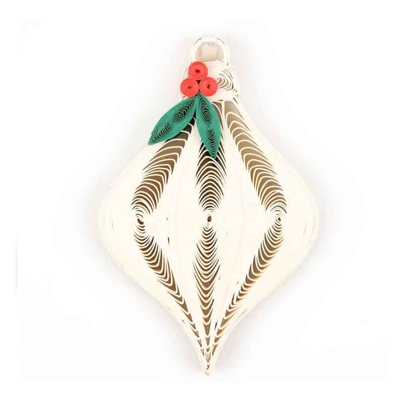 Christmas Ornament Handcrafted Quilled