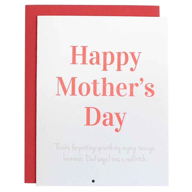 Mothers Day Card – Raging Hormones Letterpress
