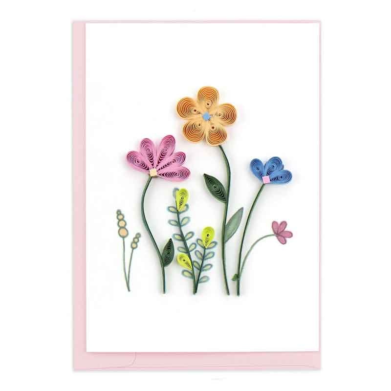 Quilling Enclosure Cards-Bouquet & Daisy & Wildflowers & Red Rose & Blue Hydrangea & Monstera Leaf & Pothos Macrame & Colorful Heart & Cupcake & Christmas Tree