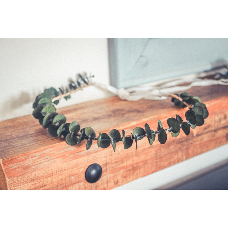 Real Dried Eucalyptus Crown, Greenery Crown, Leaf Crown, floral crown, bridal flower crown, bridal crown, wedding crown