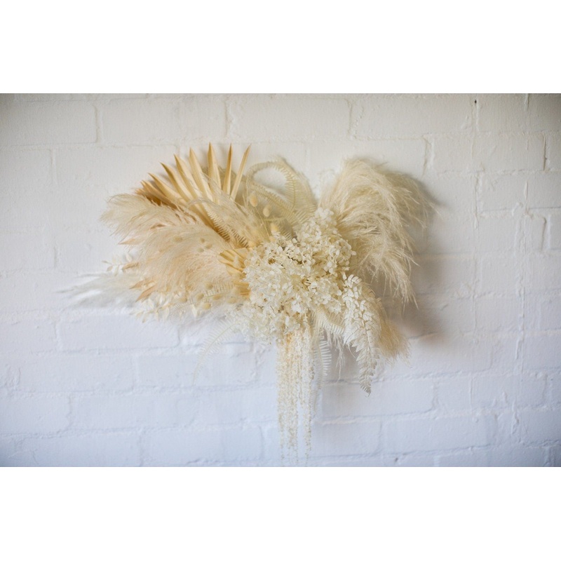 Trailing Amaranthus & Pampas Moongate Decoration Palm Arch Decoration Chuppah Decor, Wedding Arch Decor, Backdrop Decor