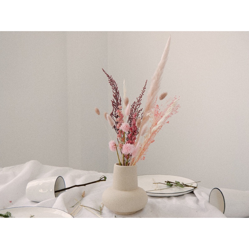 Blush Pampas Grass Decoration Arrangment / Real Dried Flowers Home Decor / Floral Vase Arrangment Minimal Decor