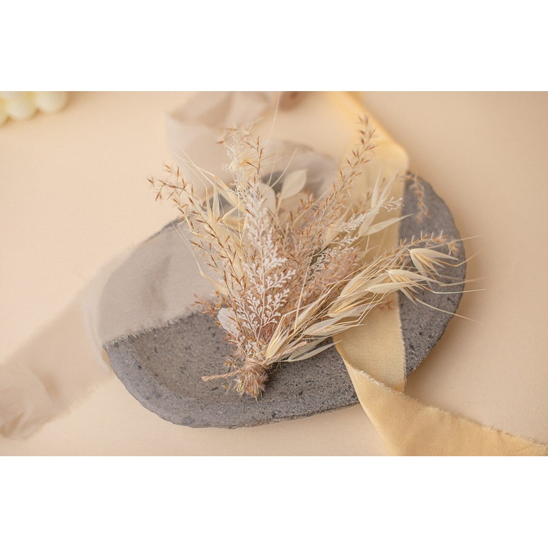 Pampas and Prairie Boutonnieres / Lapel Pin For Men / Groom Pin / Boho Boutonniere / Groom Boutonniere