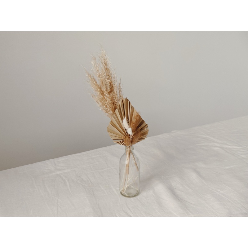 Pampas Grass Dried Palm Spear Floral Vase Arrangment / Bunny Tails Home Decor / Lagurus Home Decoration