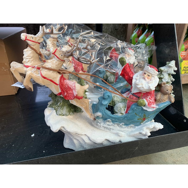 Yuletide Santa on Sleigh