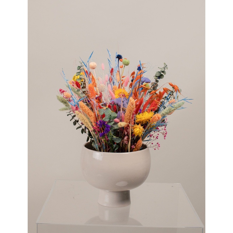 Dried Colourful Wildflowers & Preserved Eucalyptus Loose Flowers Centerpiece and Vase Arrangement / Ceremony Flowers