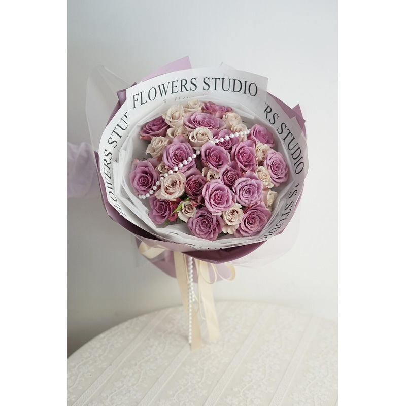 Purple Cappuccino Pearl Bouquet