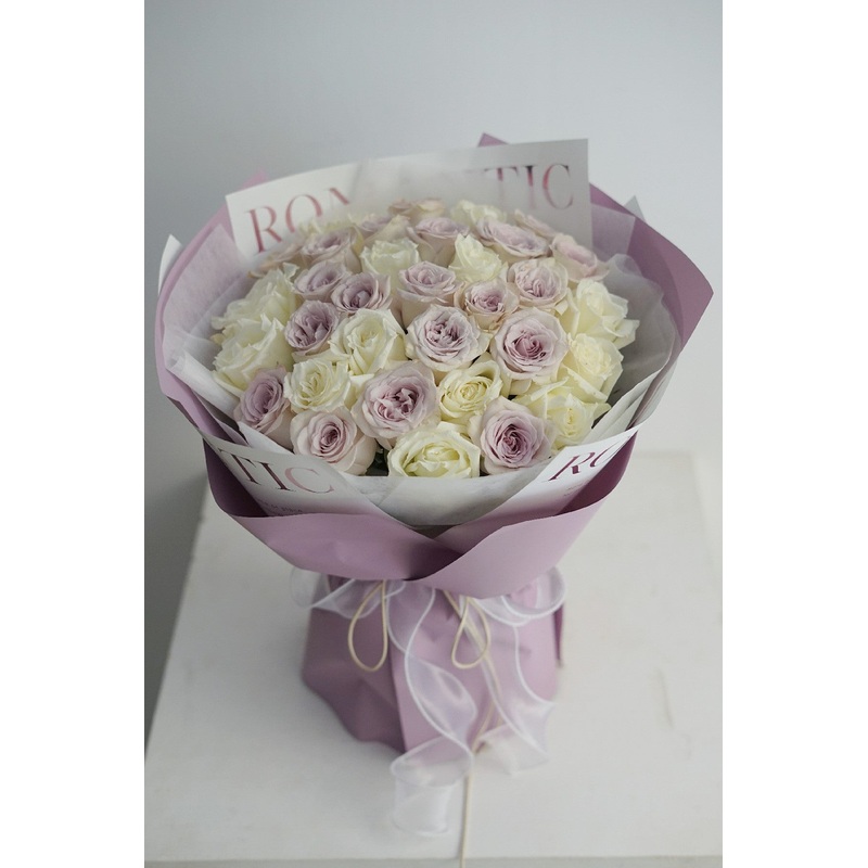 Blossoms in Light Purple and White