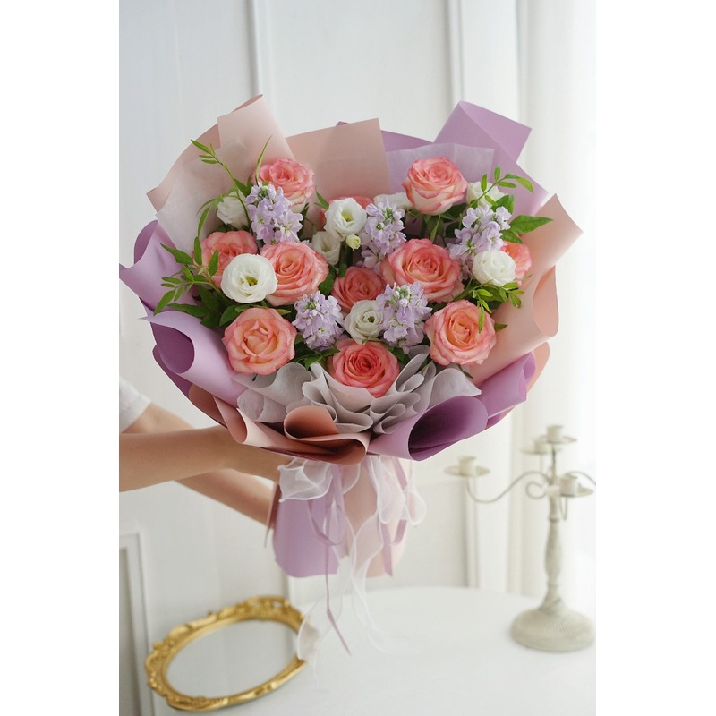 Elsa Pink Rose Bouquet