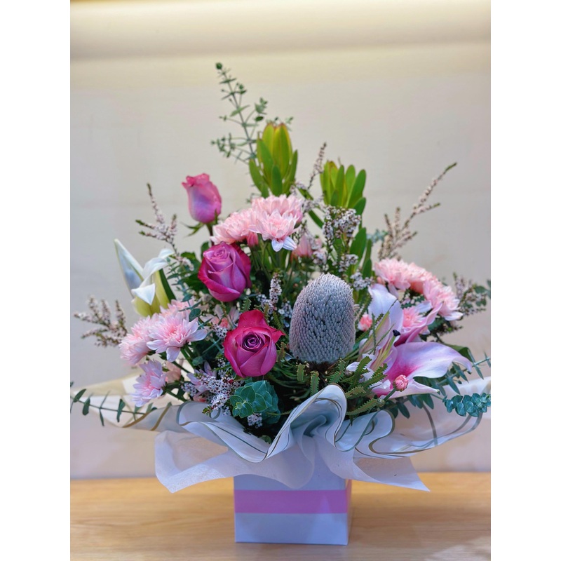 Purple-Pink Floral Elegance Box