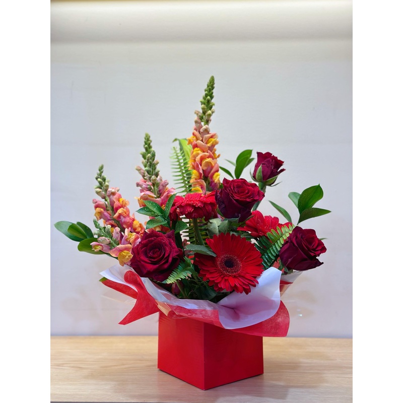 Red-Pink Floral Sunrise