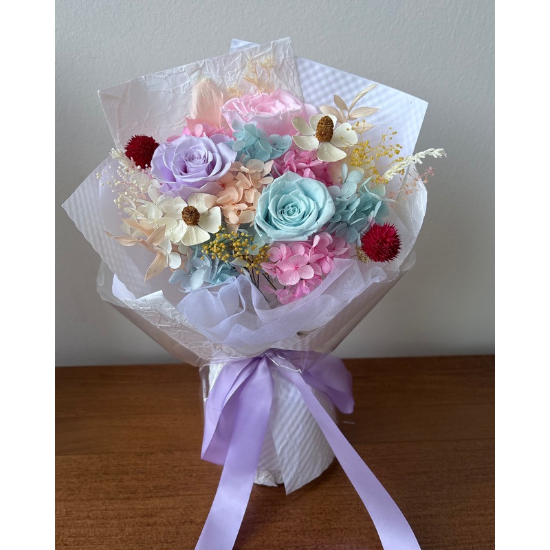 Cotton Candy Bloom – Preserved and Dried Bouquet