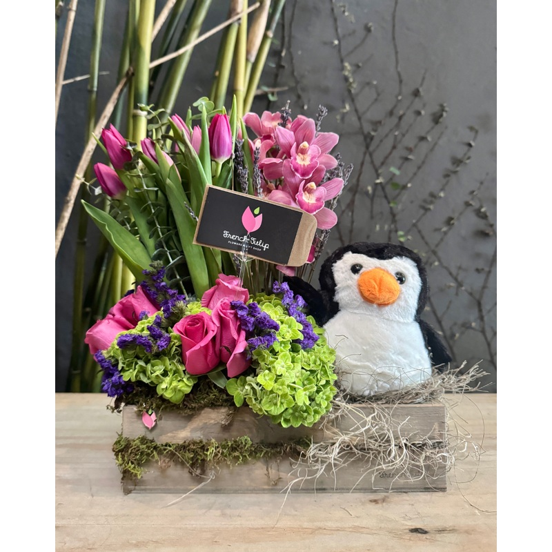 Pretty Little Garden-Giraffe & Penguin & Bear & Sloth & Hippo & Doggie