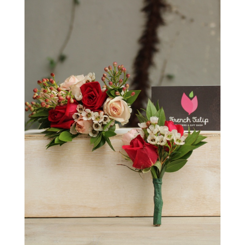 Spray Roses Corsage & Boutonniere