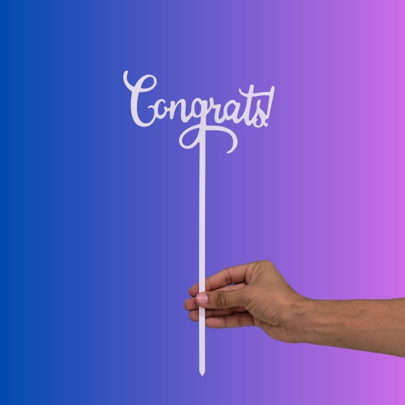 Congrats Topper – Acrylic