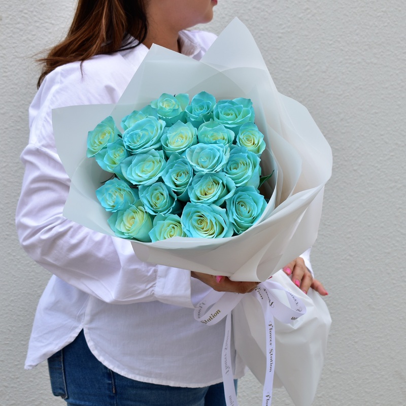 Tiffany Blue – Rose Bouquet-Standard & Medium & Large & X-Large & Super-Large & 101 Roses
